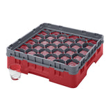 Cambro Camrack Red 30 Compartments Max Glass Height 92mm