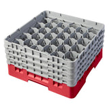Cambro Camrack Red 30 Compartments Max Glass Height 215mm