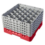 Cambro Camrack Red 30 Compartments Max Glass Height 258mm