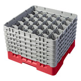 Cambro Camrack Red 30 Compartments Max Glass Height 298mm