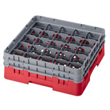 Cambro Camrack Red 25 Compartments Max Glass Height 133mm