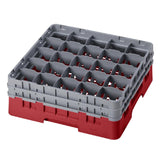 Cambro Camrack Red 25 Compartments Max Glass Height 156mm