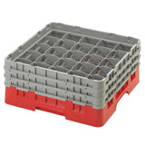 Cambro Camrack Red 25 Compartments Max Glass Height 174mm