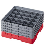 Cambro Camrack Red 25 Compartments Max Glass Height 215mm