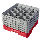 Cambro Camrack Red 20 Compartments Max Glass Height 258mm