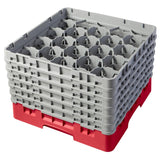 Cambro Camrack Red 20 Compartments Max Glass Height 298mm