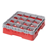 Cambro Camrack Red 16 Compartments Max Glass Height 279mm