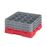 Cambro Camrack Red 16 Compartments Max Glass Height 197mm