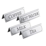 Beaumont Tea Table Sign Stainless Steel