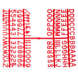 Beaumont Letter Set Of 660 Characters Red 12mm
