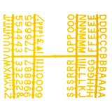 Beaumont 12mm Letter Set (660 characters) Yellow