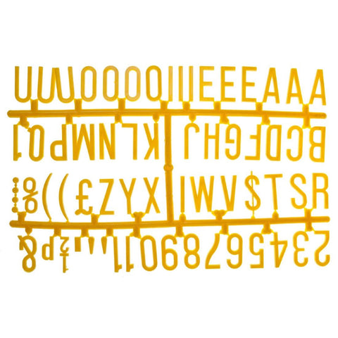 Beaumont 31mm Letter Set (390 characters) Yellow