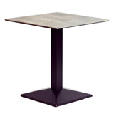 Turin Metal Base Square Dining Table with Laminate Top Concrete 700mm