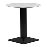 Turin Metal Base Round Dining Table with Laminate Top Marble 600mm