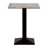 Turin Metal Base Square Poseur Table with Laminate Top Concrete 600mm