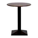 Turin Metal Base Round Poseur Table with Laminate Top Walnut 600mm