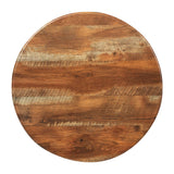 Round Laminate Table Top Planked Oak 600mm