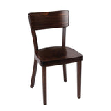 Fameg Plain Side Chairs Walnut Finish (Pack of 2)