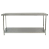 Parry Fully Welded Stainless Steel Wall Table with Undershelf 1200x600mm TAB12600W
