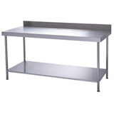 Parry Fully Welded Stainless Steel Wall Table with Undershelf 1500x600mm TAB15600W