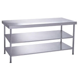 Parry Fully Welded Stainless Steel Centre Table 2 Undershelves 1200x600mm TAB12600/2