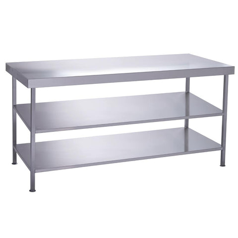 Parry Fully Welded Stainless Steel Centre Table 2 Undershelves 1200x600mm TAB12600/2