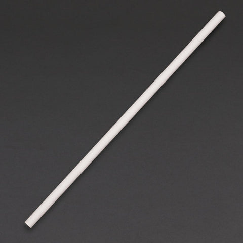 Fiesta Green Compostable Paper Straws White (Pack of 250)