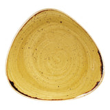 Churchill Stonecast Triangle Plate Mustard Seed Yellow 229mm