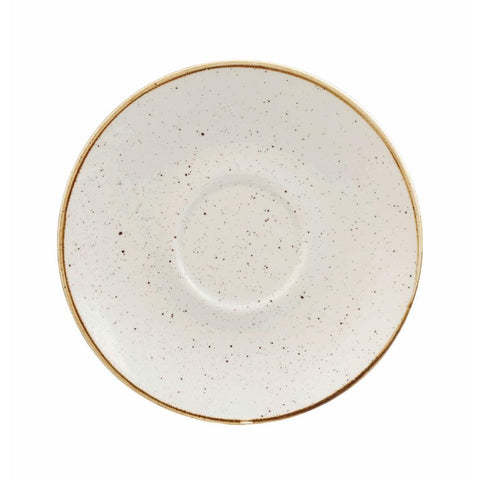 Churchill Stonecast Round Cappuccino Saucers Barley White 185mm