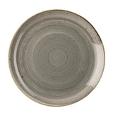 Churchill Stonecast Round Coupe Plate Peppercorn Grey 165mm