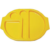 Kristallon Polycarbonate Compartment Food Trays Yellow 322mm