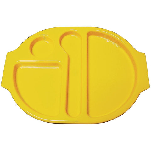 Kristallon Polycarbonate Compartment Food Trays Yellow 322mm