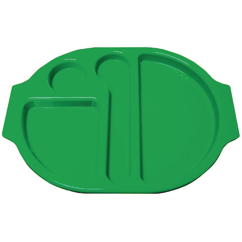 Kristallon Polycarbonate Compartment Food Trays Green 322mm