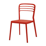 Newquay Ocean Plastic Outdoor Chair in Red (Pack of 4)