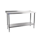 Holmes Stainless Steel Wall Table with Upstand 1200mm