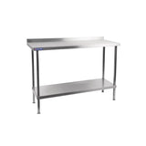 Holmes Stainless Steel Wall Table with Upstand 600mm