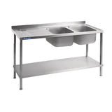 Holmes Fully Assembled Stainless Steel Sink Left Hand Drainer 1800mm