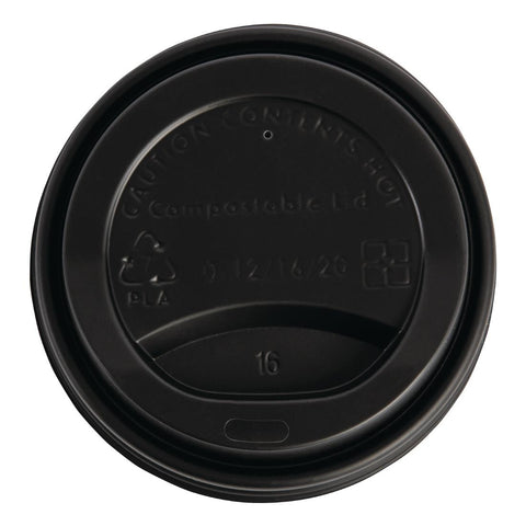 Fiesta Green Compostable Coffee Cup Lids 340ml - 12oz (Pack of 50)