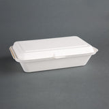 Fiesta Green Compostable Bagasse Hinged Food Containers 248mm