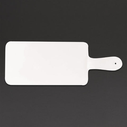 Churchill Alchemy Buffet Trays and Covers Handled Melamine Paddle Boards White 266mm