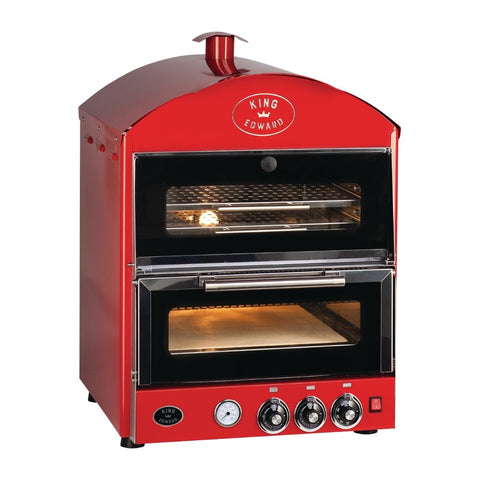 King Edward Pizza King Oven and Warmer Red PKIW/RED