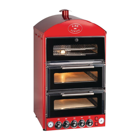 King Edward Pizza King Oven and Warmer Red PK2W/RED