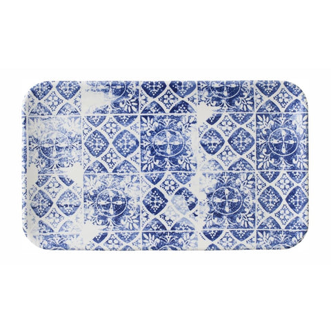 Churchill The Makers Collection Organic Rectangular Platters Porto Blue (Pack of 6)
