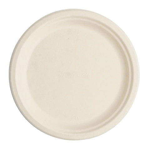 Vegware Compostable Nourish Moulded Fibre Plate Natural 9"/226mm (Pack of 500)