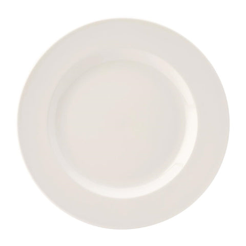 Utopia Pure White Wide Rim Plates 250mm (Pack of 24)