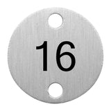 Bolero Table Numbers Silver (16-20)