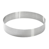 De buyer Perforated Stainless Steel Straight Tart Ring 185x35mm