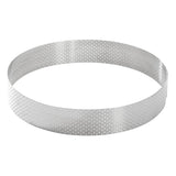 De Buyer Perforated Stainless Steel Straight Tart Ring 205x35mm