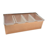 Beaumont 4 Part Stainless Steel Condiment Holder Copper Plated