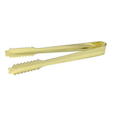Beaumont Stainless Steel Ice Tongs Gold Plated 7''